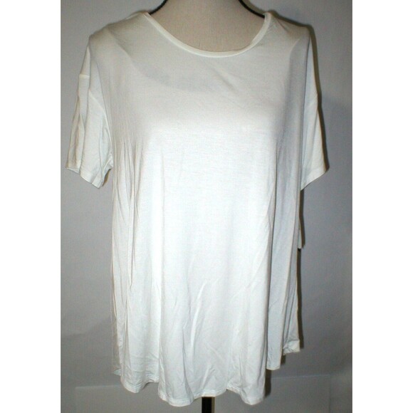 NWT New Designer Natori Top Blouse L White Womens Feathers Element Shirt Soft - Picture 1 of 3